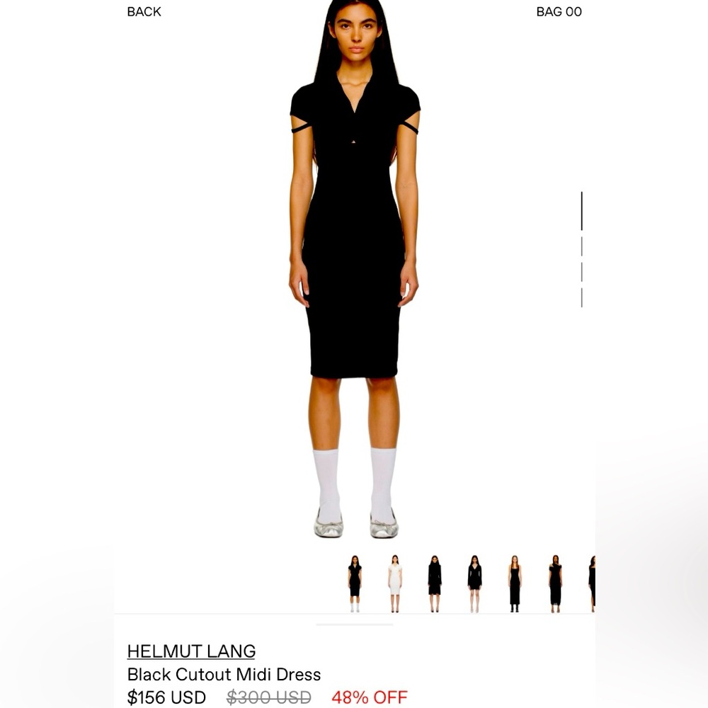 Helmut Lang Cutout Midi Dress